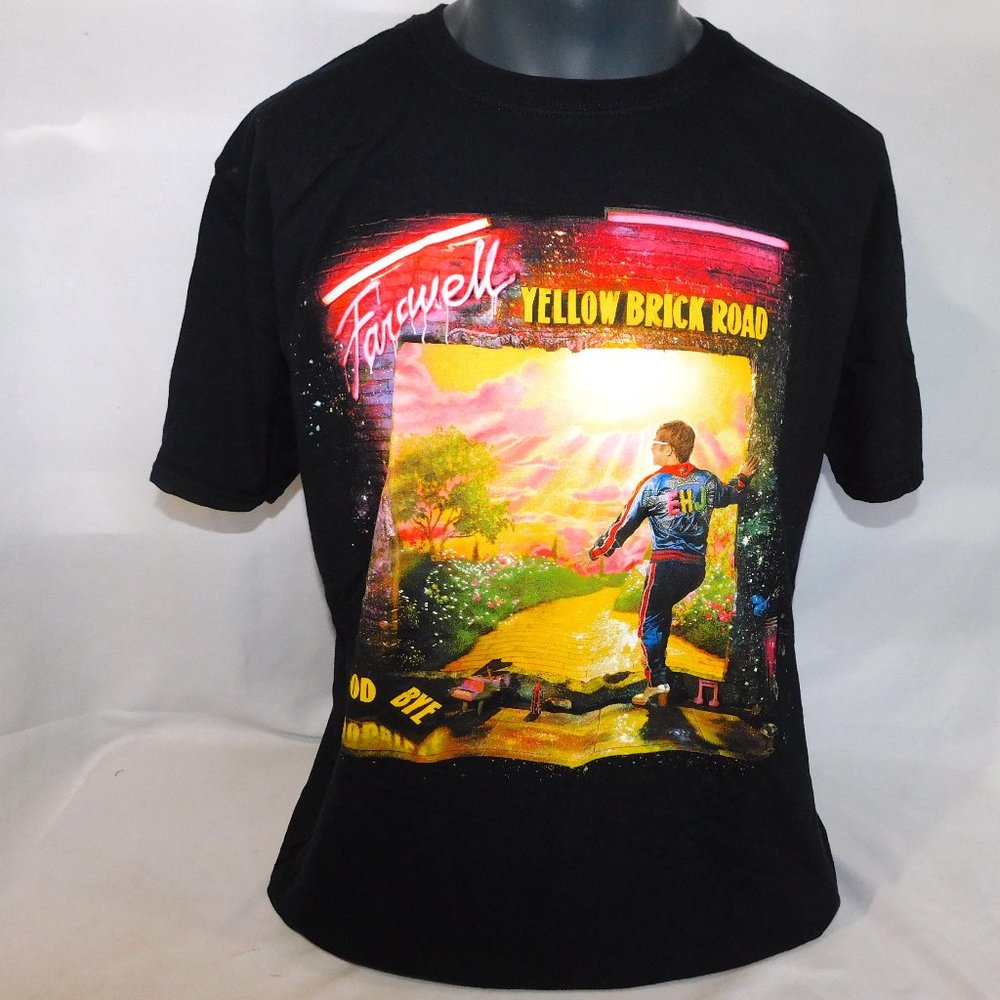 2018 Elton John Farewell Yellow Brick Road Concert Tour Graphic T Shirt Mens M